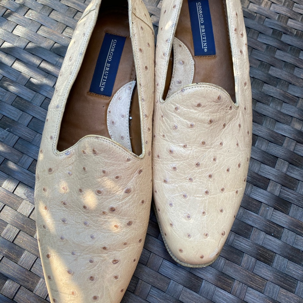 Men’s size 10 Ostrich Leather Loafers